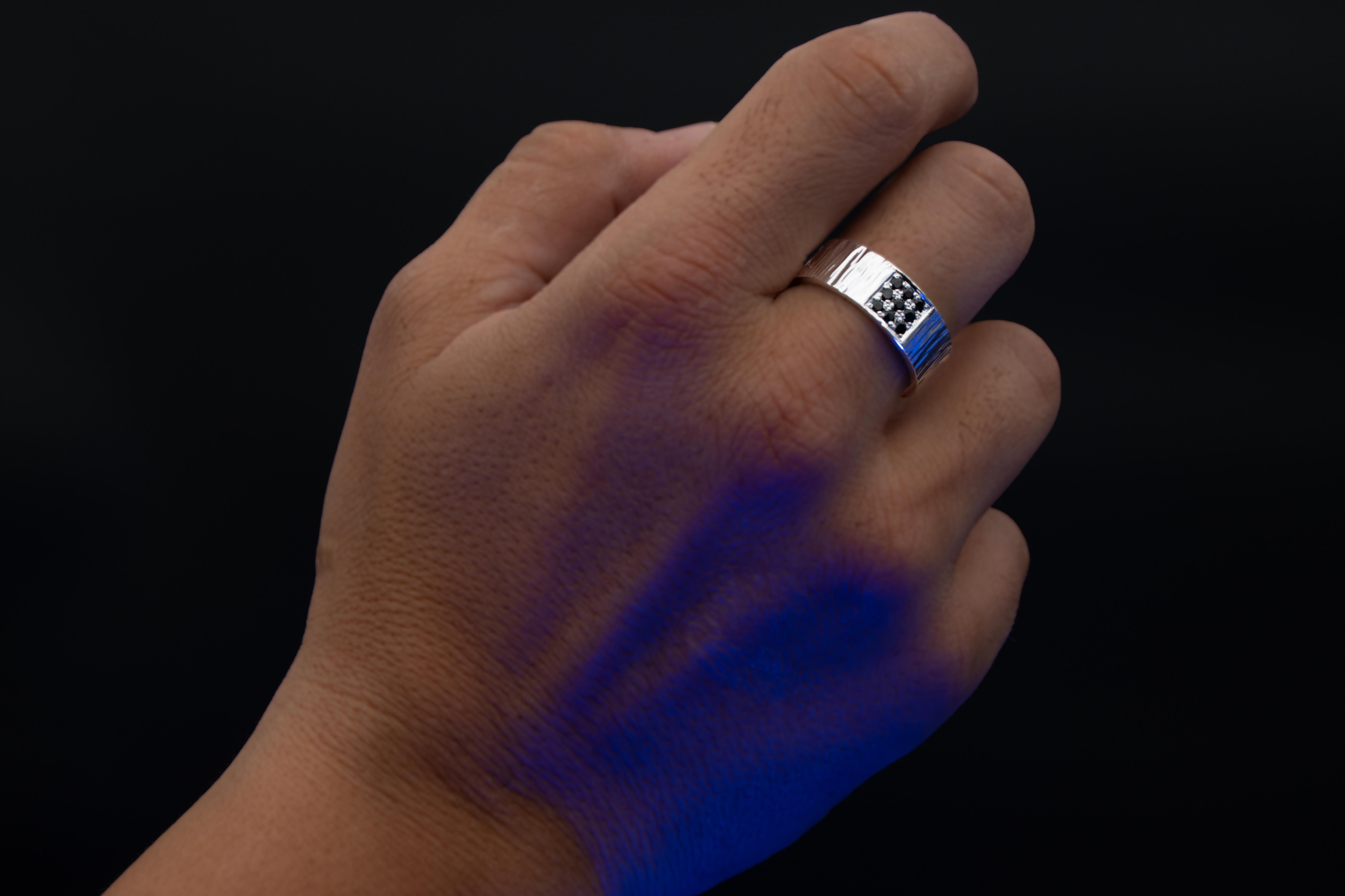 Anillo de hombre H2 de Plata Fina 999 Alianzas y anillos HAIKMARO